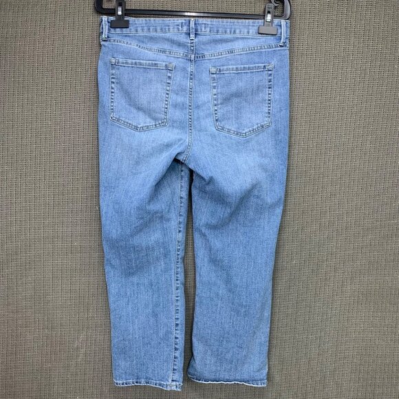 Rebecca Minkoff Womens 14P Light Wash Straight Leg Cropped Jeans Blue - Picture 2 of 10